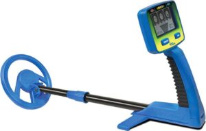 Blue children's metal detector with digital display