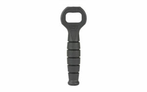 Gray bottle opener with ergonomic handle