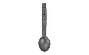Black spoon with ergonomic handle design