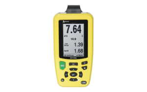 Yellow electronic shooting timer with digital display