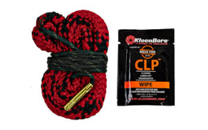 Red bore snake with CLP wipe cleaner.