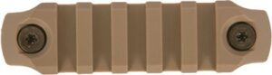 Tactical rail panel with screws, tan color