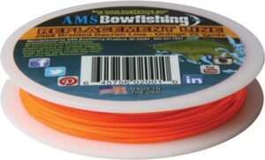 AMS Bowfishing orange replacement line spool.