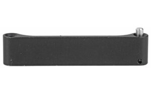 Black metal hinge bracket on white background