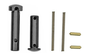 AR-15 takedown pins with springs and detents