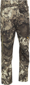Camouflage hunting pants with multiple pockets.