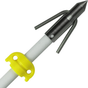 Stainless steel fishing harpoon tip with yellow collar