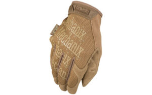 Brown Mechanix glove for hand protection