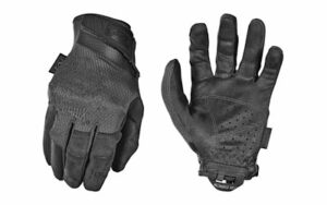 Black motorcycle gloves with textured grip