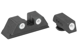 Tritium night sights for firearms aiming aid