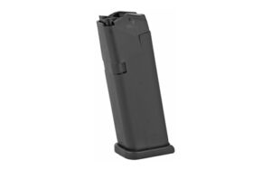 Black firearm magazine for pistol