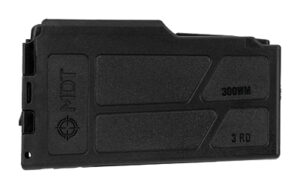 Black magazine labeled 300WM by MDT.