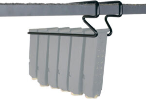 Under-shelf magazine storage rack for firearms