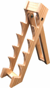 Wooden guitar stand with six slots