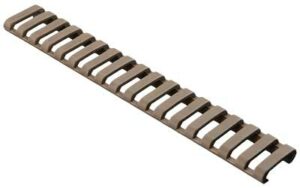 Brown Picatinny rail cover for tactical gear