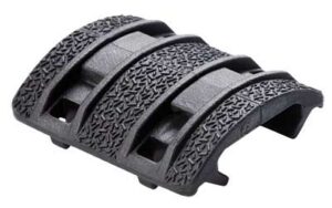 Black textured rail cover for tactical gear