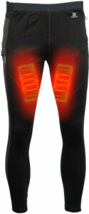 Heated pants with glowing thigh elements