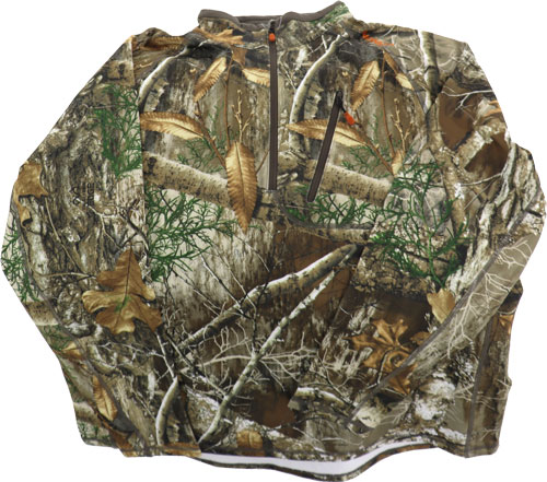 Camo pattern jacket with zipper, outdoor wear