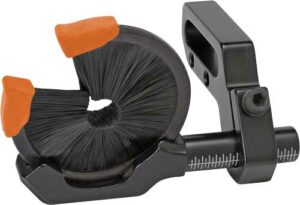 Archery arrow rest with bristles and mounting bracket