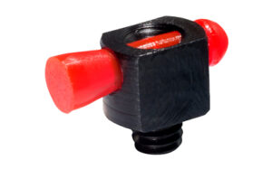 Red and black toggle switch component