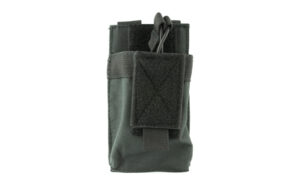 Black tactical magazine pouch front view
