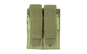 Green tactical gear pouch with dual pockets