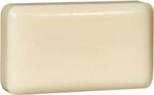 Plain beige rectangular soap bar