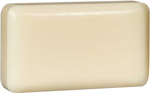 Plain beige rectangular soap bar