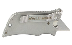 Compact folding utility knife with metal clip