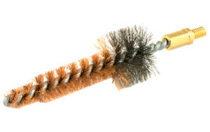Gun cleaning brush with brass bristles.