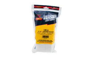 Gun cleaning patches in a resealable bag.