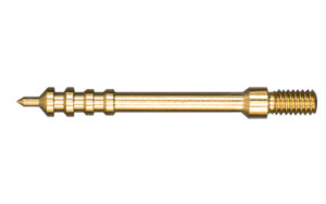 Golden brass nozzle with threaded end