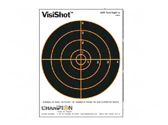 Target shooting practice paper with concentric circles.