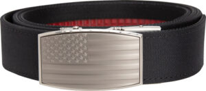 Black belt with American flag buckle