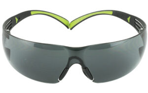 Sporty wraparound sunglasses with black and green accents.