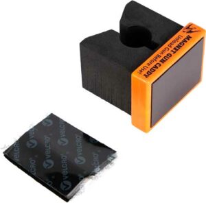 Magnet gun caddy with velcro pad attachment