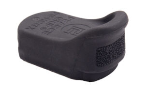 Black rubber grip extension for firearm magazine