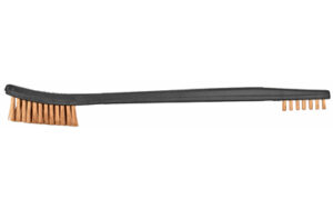 Wire brush with long handle for cleaning.