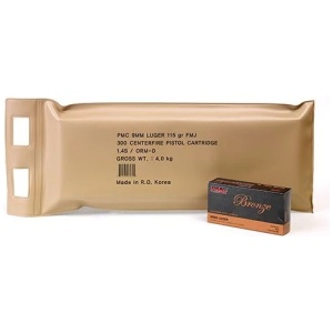 PMC Bronze Battle Pack 9mm Luger Handgun Ammo - 115 Grain | FMJ | 300rd Battle Pack