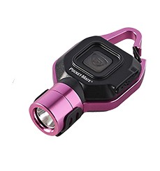 Pink carabiner keychain flashlight