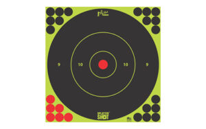 Black and red target shooting practice sheet