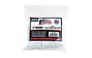Pro-Shot 2-inch round cotton flannel cleaning patches