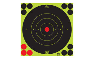 Shooting target with concentric circles and numbers
