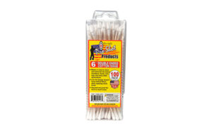 Pack of double-ended cotton swabs with label.