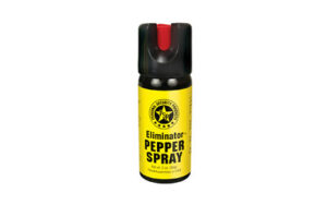Eliminator pepper spray for personal safety use.