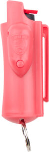 Red pepper spray with keychain attachment
