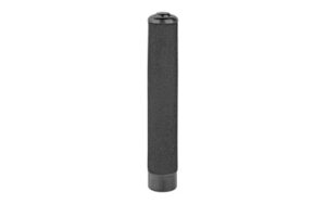 Black foam filter stick on white background.