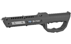Black baton with grip handle