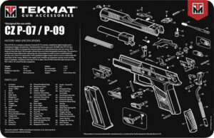 TekMat gun cleaning mat with CZ P-07 diagram.