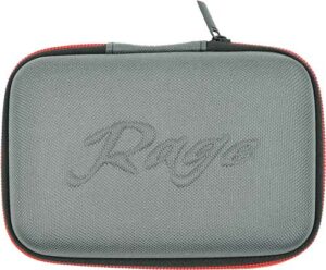Gray zippered case with embossed logo